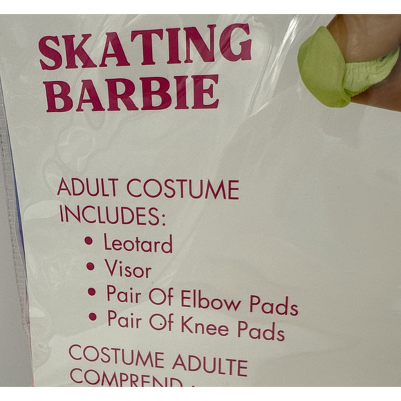 Skating Barbie Women's Adult Costume Halloween Size Large 12-14 Neon New - Picture 4 of 5